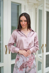 Rustic Pink Satin Shirt