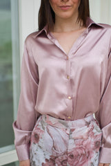 Rustic Pink Satin Shirt